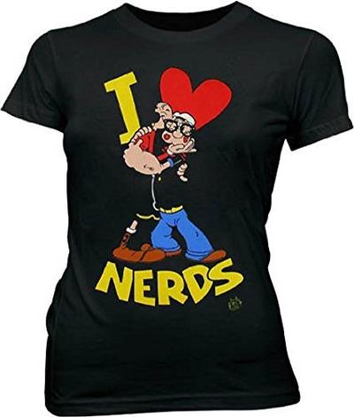 Popeye the Sailorman I Love Heart Nerds T-shirt