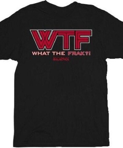Red Logo What The Frack Adult T-Shirt