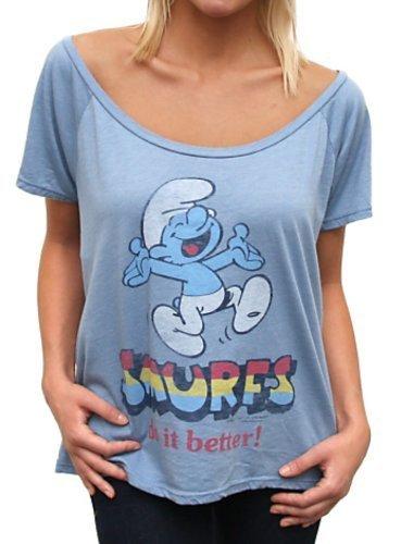 Smurfs Do It Better Off The Shoulder Flirt Mystic T-shirt