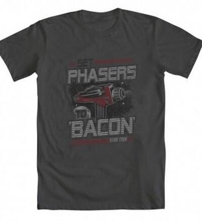 Star Trek Set Phasers To Bacon T-Shirt