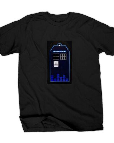 TARDIS Sound Activated LED Light Up T-Shirt