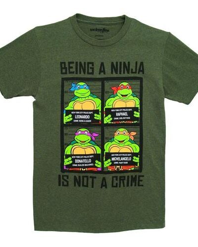 TMNT Crime Adult Forest Green T-Shirt Tee