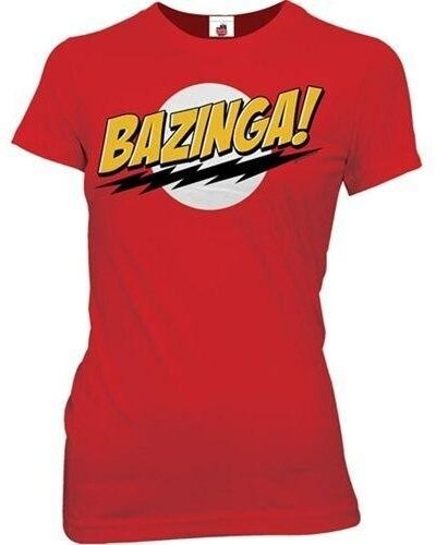 The Big Bang Theory Bazinga! Red Juniors T-shirt