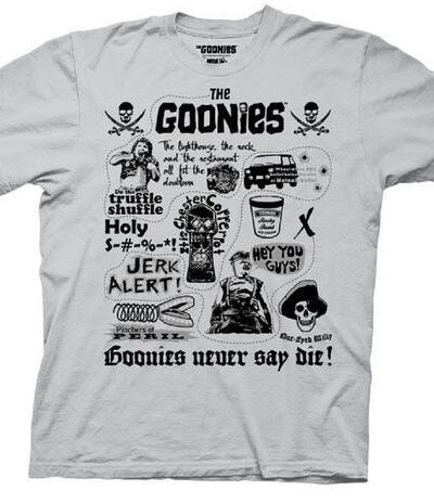 The Goonies Spolier Quotes Treasure Map T-shirt
