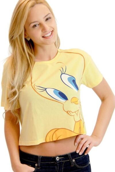 Tweety Bird Over-Sized Cropped T-shirt