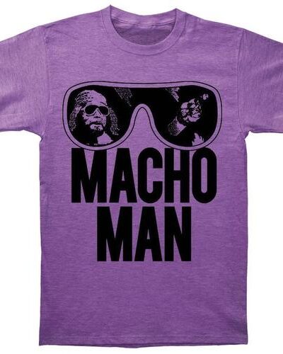 WWE Old School Macho Man PURPLE Glasses T-Shirt