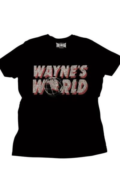 Wayne’s World Logo Adult Black T-Shirt