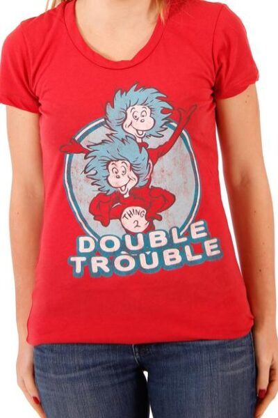 Double Trouble Thing 1 & 2 Juniors T-shirt