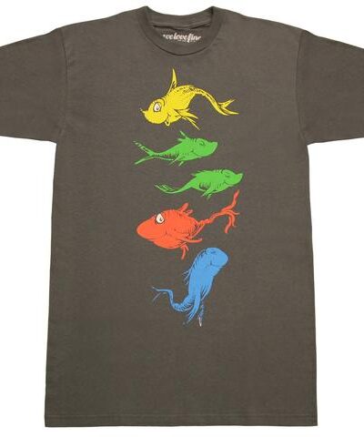 Fishes Swim Vintage Adult T-shirt