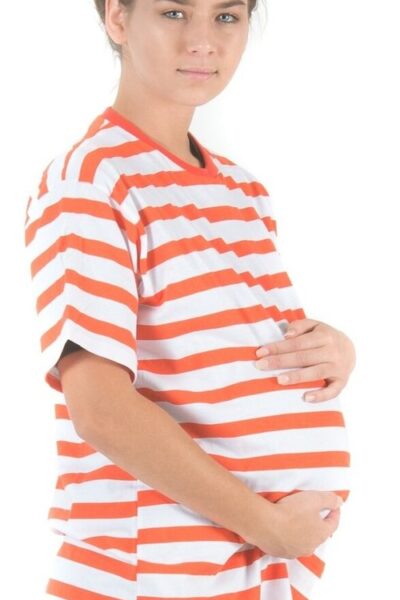 Juno Orange and White Pregnant Impersonation T-Shirt