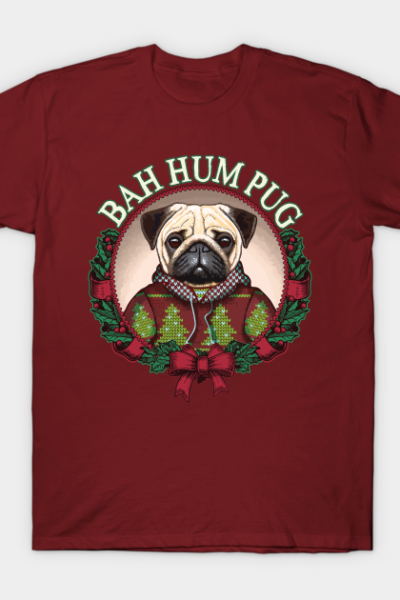 Bah Hum Pug Funny Christmas Pun for Pug Lovers