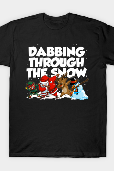 Dabbing Santa Christmas Tshirt Gift Dab Santa Claus T-Shirt