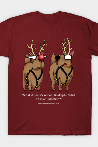 Funny Christmas Holiday Reindeer Cartoon