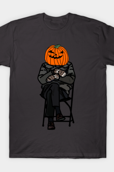 Halloween Horror Pumpkin Head wears Bernie Sanders Mittens Memes