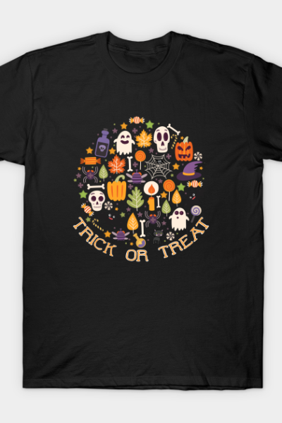 Retro Trick Or Treat Halloween Collage