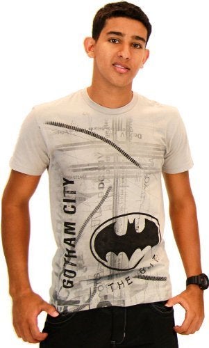 Batman Let It Rain Silver Mens T-Shirt