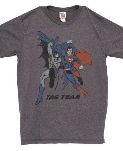 Batman and Superman Tag Team Vintage Inspired T-Shirt