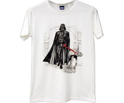 Darth Vader Through Hallway Walking At-At Dog T-shirt