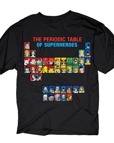 Periodic Table of Superhero T-Shirt