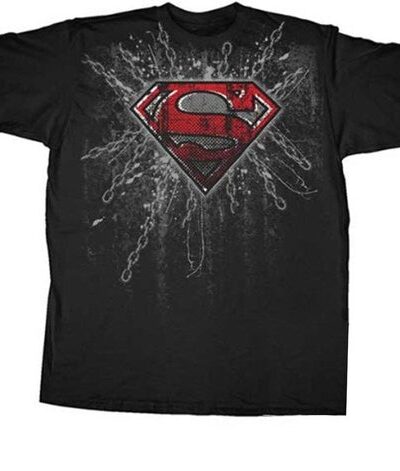 Superman Super Steel Red Foil Print T-shirt