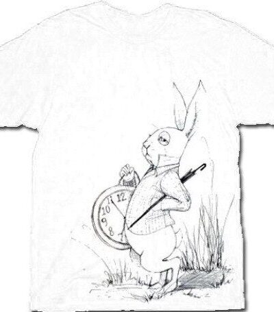 White Rabbit Clock Men’s T-Shirt
