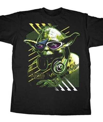 Yoda Headphones and Shades T-shirt