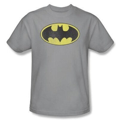 Batman Distressed Bat Logo Adult T-shirt