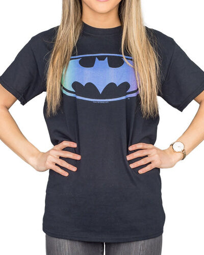 Batman Sheldon Neon Color Gradient Logo T-Shirt