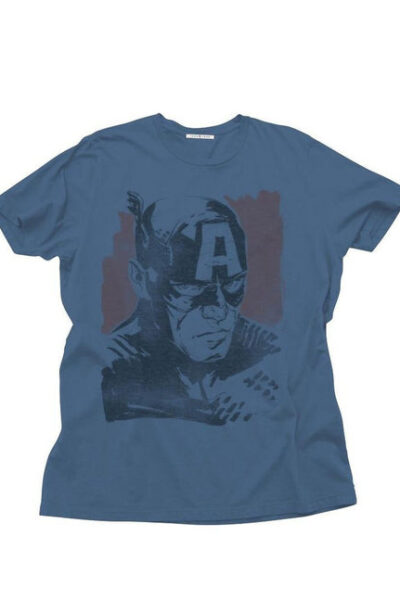 Captain America Distressed Face T-Shirt