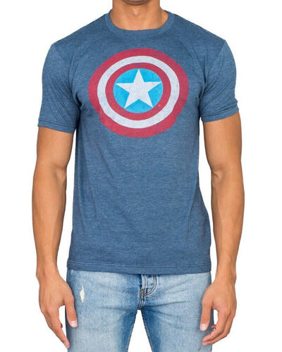 Captain America Distressed Shield Light T-shirt