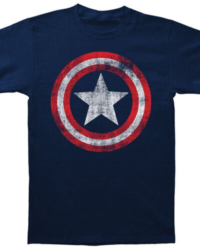 Captain America Star Distressed Logo T-shirt