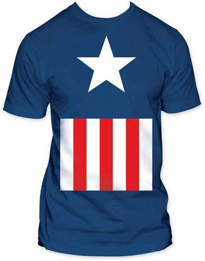 Captain America Suit Fitted Adult T-Shirt