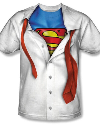 DC Comics Clark Kent I’m Superman Adult Sublimated White T-Shirt
