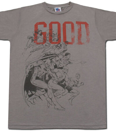 DC Comics Good VS Evil Characters Gray T-shirt