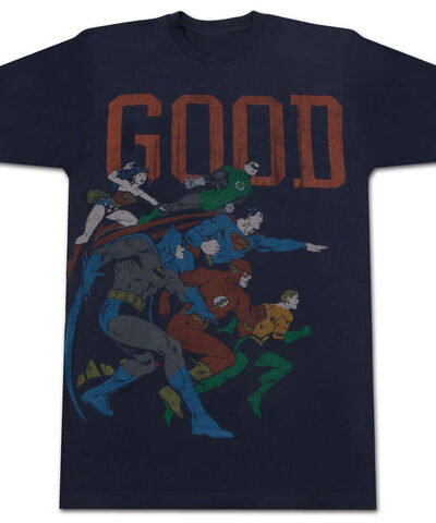 DC Comics Good VS Evil Characters Navy T-shirt