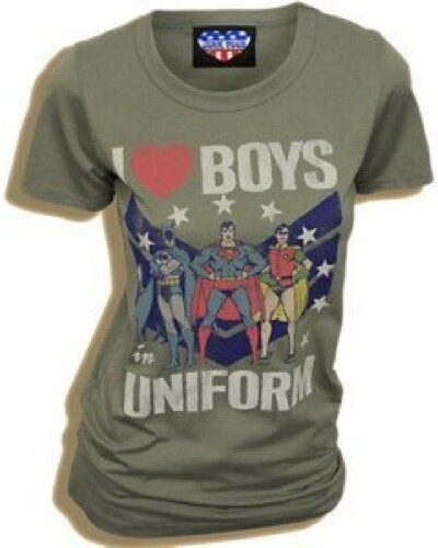 DC Comics I Heart (Love) Boys In Uniform T-shirt