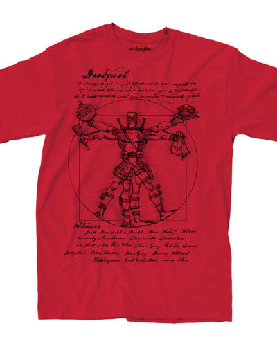 Deadpool Vitruvian Drawing T-shirt