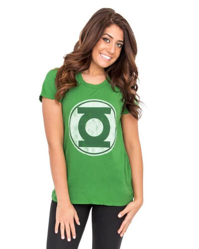 Green Lantern Distressed Logo Juniors T-shirt