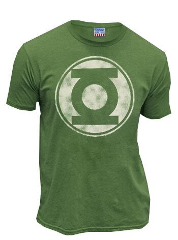 Green Lantern Distressed Logo Mens T-shirt