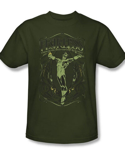 Green Lantern Fearless Military Green T-shirt