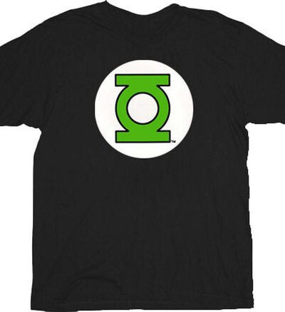 Green Lantern Logo Black Adult T-shirt