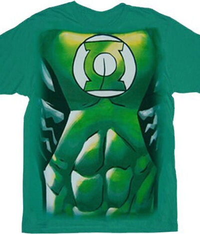 Green Lantern Muscle Costume Print T-shirt