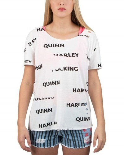 Harley Quinn Birds of Prey Cosplay Distressed T-Shirt