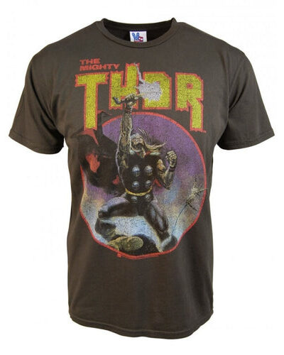 Junk Food The Mighty Thor Comic Steel T-shirt