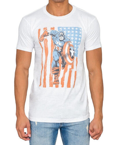 Marvel Captain America Flag T-Shirt
