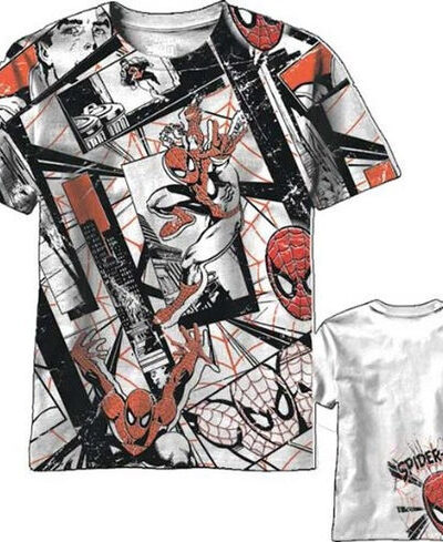 Spider-Man Red All-Over Belt Print T-Shirt