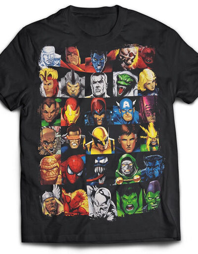 Superheroes Head Strong Black T-shirt