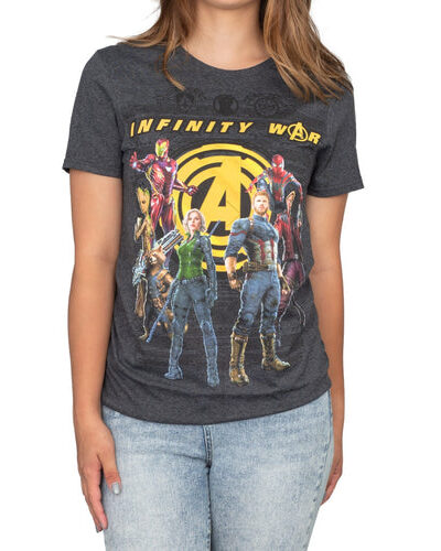 The Avengers Infinity War Group Shot Charcoal T-shirt