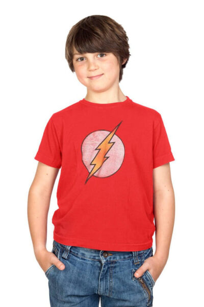 The Flash Lightning Bolt Faded Logo Youth T-shirt