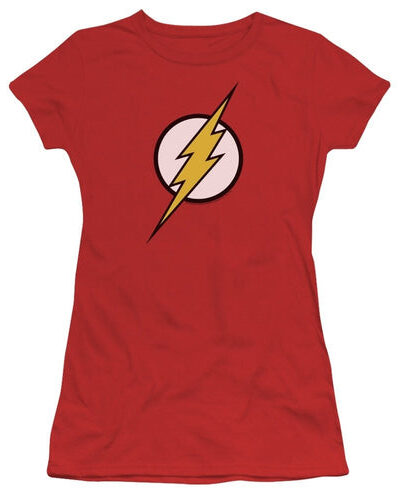 The Flash Lightning Bolt Logo Red Juniors T-Shirt